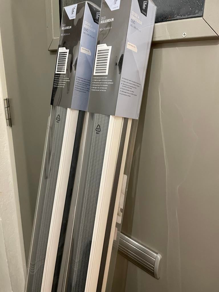 Duo Rolgordijn 140x240 cm - Nieuw in verpakking, Ophalen, 100 tot 150 cm, Zwart, Nieuw