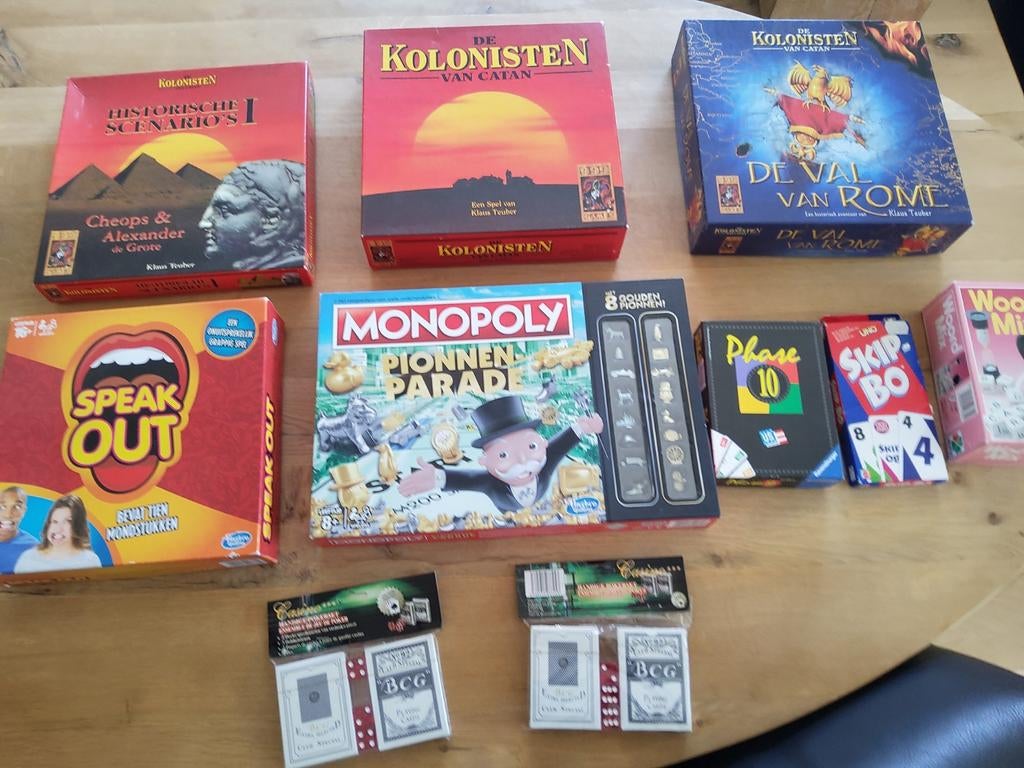 Diverse bordspellen: Kolonisten, Monopoly, Speak Out en meer, Hobby en Vrije tijd, Gezelschapsspellen | Bordspellen, Vijf spelers of meer