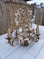 Kroonluchter met pegels., Huis en Inrichting, Lampen | Kroonluchters, Ophalen of Verzenden, Gebruikt, Glas, Klassiek, Antiek, Vintage