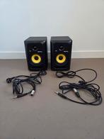 KRK Rokit 5 G3 studio monitor set + kabels, Ophalen of Verzenden, Gebruikt, Front, Rear of Stereo speakers, Overige merken