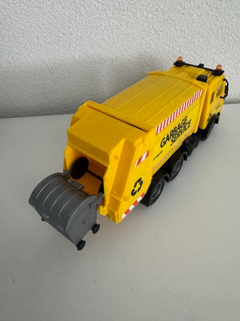 Speelgoed vuilniswagen met vuilcontainer, Ophalen of Verzenden, Gebruikt