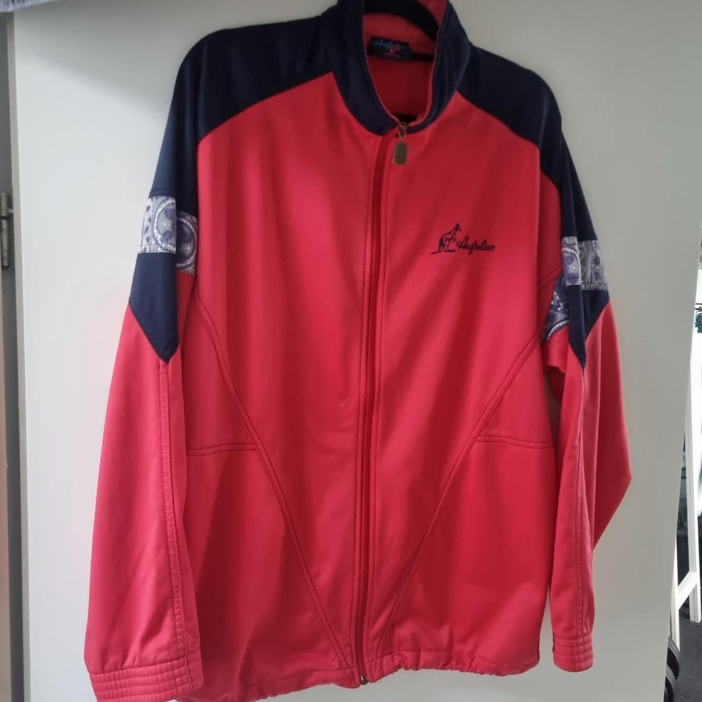 Vintage Australian Jasje Maat 52, Kleding | Heren, Jassen | Zomer, Gedragen, Maat 52/54 (L), Rood, Ophalen of Verzenden