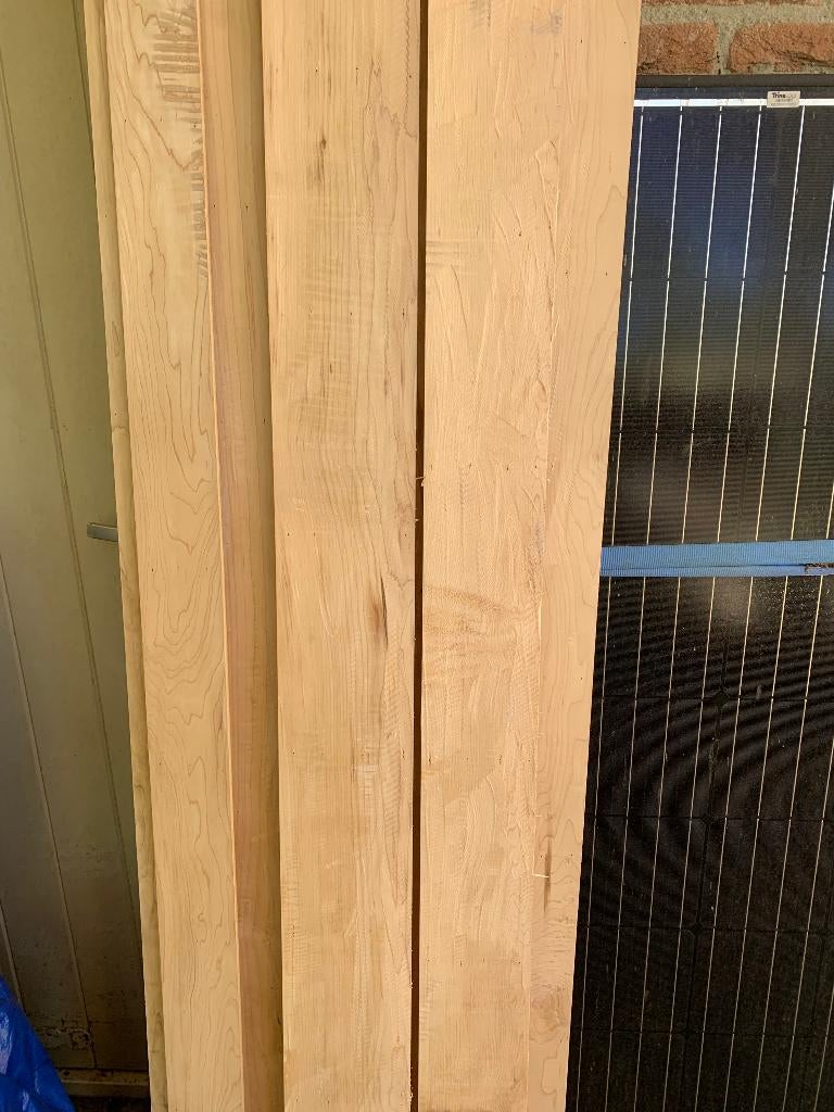 Parketvloer Maple planken, Ophalen, Gebruikt, Minder dan 25 mm, 250 tot 300 cm