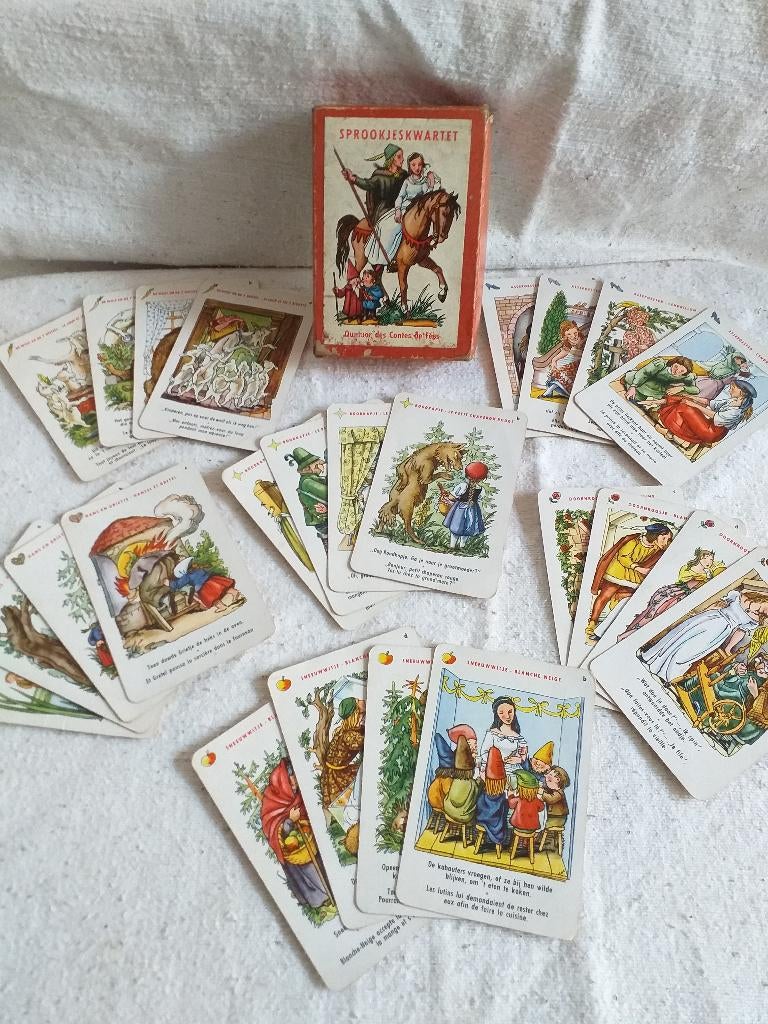 Vintage SPROOKJES KWARTETSPEL compleet, Verzamelen, Speelkaarten, Jokers en Kwartetten, Ophalen of Verzenden, Gebruikt, Kwartet(ten)