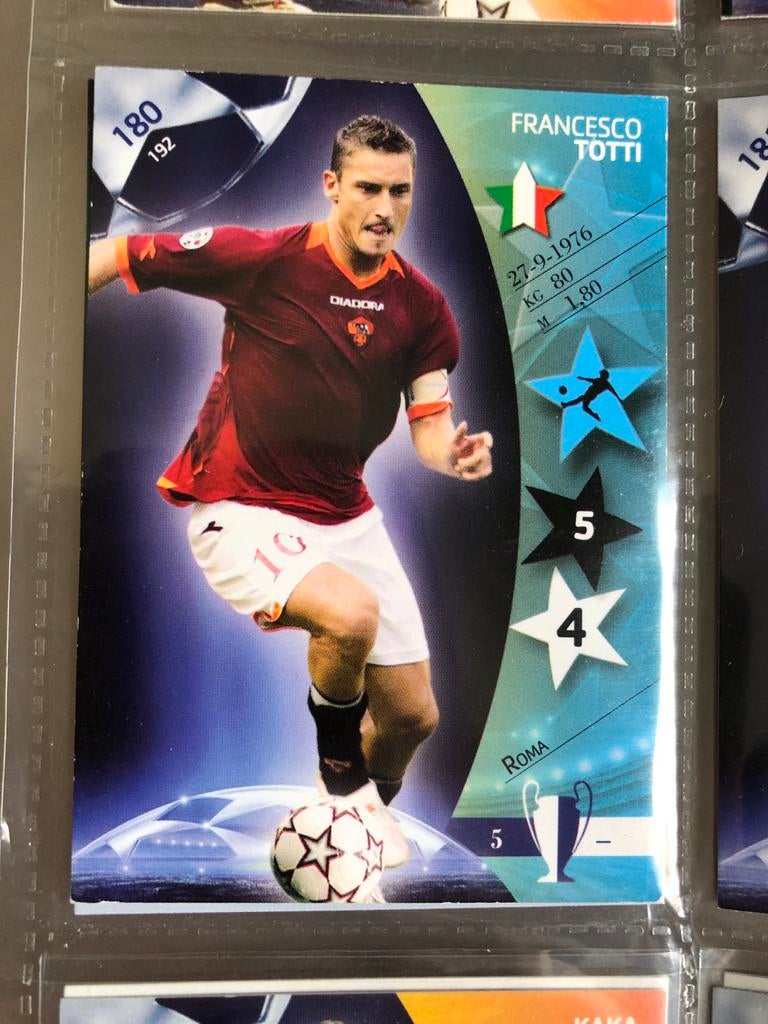 Panini Champions League 2007 Francesco Totti, Ophalen of Verzenden, Zo goed als nieuw, Buitenlandse clubs, Spelerskaart
