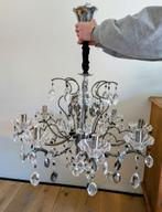 Kroonluchter met kristallen, Huis en Inrichting, Lampen | Kroonluchters, Ophalen, Zo goed als nieuw