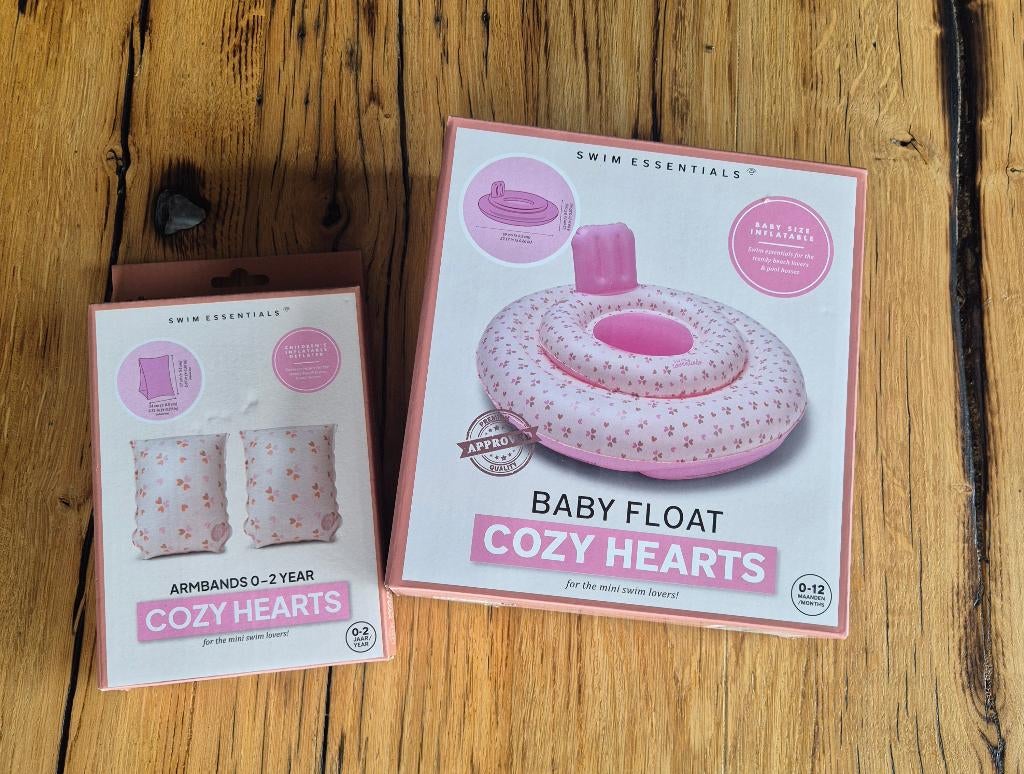 Baby Float 0-12 maanden met Zwembandjes 0-2 jaar Hartjes, Kinderen en Baby's, Babykleding | Baby-zwemkleding, One size, Nieuw
