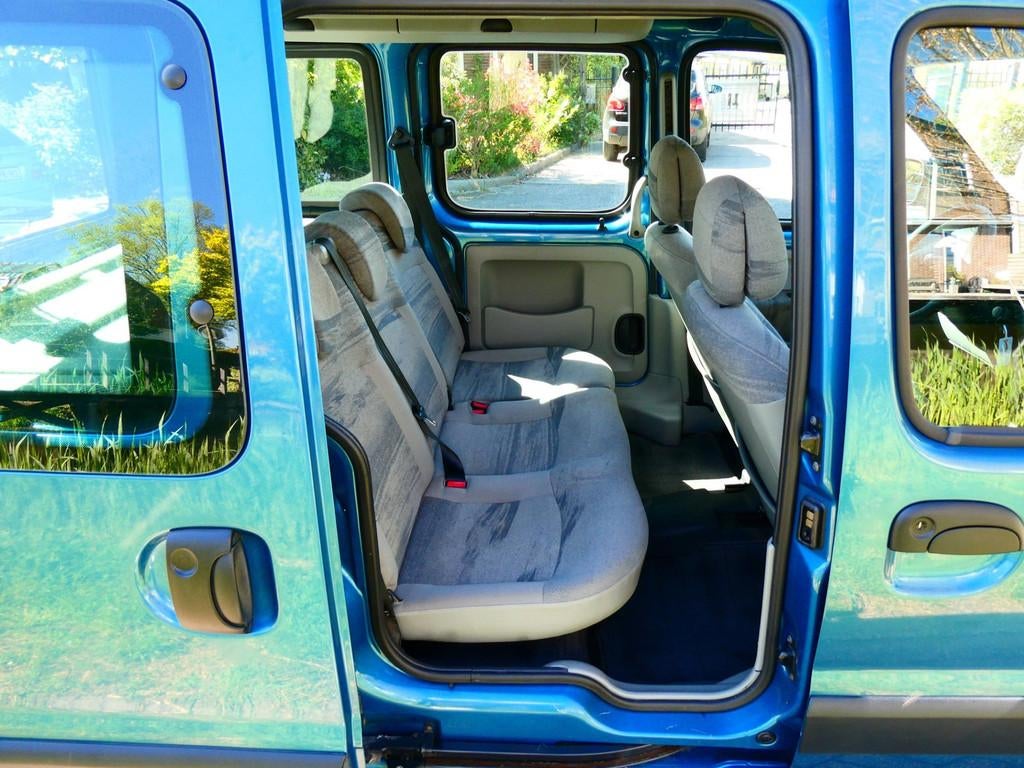 Renault Kangoo 1.6-16V Privilège 95pk Airco Trekhaak 1150kg, Auto's, Renault, Stof, Gebruikt, Blauw, 49 €/maand