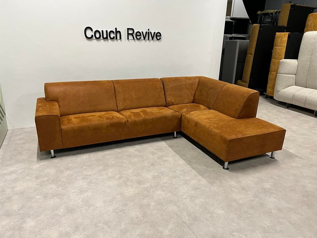 GRATIS LEVERING Microleer Hoekbank 290x200 REFURBISHED, Huis en Inrichting, Banken | Bankstellen, Verzenden, Zo goed als nieuw