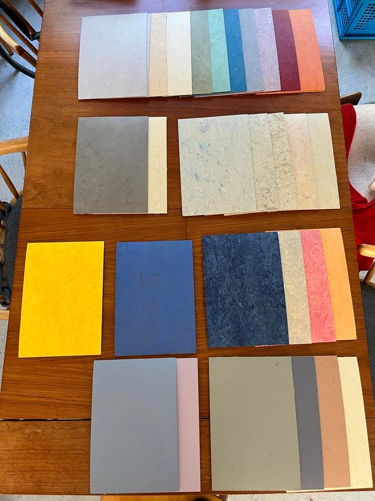 Forbo Marmoleum (linoleum) staaltjes, Ophalen, Gebruikt, Overige typen, Minder dan 10 m²