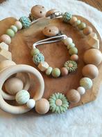 Nieuw handgemaakt • Wagenspanner & Speenkoord set, Kinderen en Baby's, Kraamcadeaus en Geboorteborden, Kraamcadeau, Nieuw, Ophalen of Verzenden