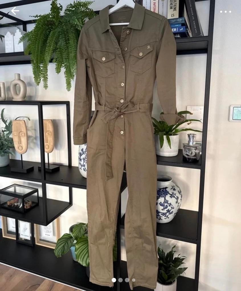 Studio Anneloes Jumpsuit Kaki/ Groen Maat XS, Kleding | Dames, Jumpsuits, Ophalen, Zo goed als nieuw, Maat 34 (XS) of kleiner