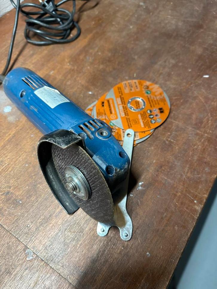 Python haakse slijper met schijven 110 mm, Doe-het-zelf en Verbouw, Gereedschap | Slijpmachines, Gebruikt, Haakse handslijpmachine