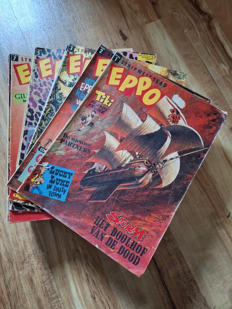 52x Eppo Stripweekblad 1983 ., Meerdere stripboeken, Ophalen of Verzenden, Gelezen