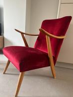 Vintage fauteuil rood - Jaren '60 design, Huis en Inrichting, Fauteuils, Gebruikt, 75 tot 100 cm, Ophalen of Verzenden, 50 tot 75 cm
