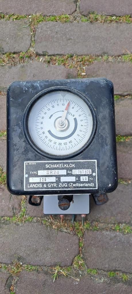vintage mechanische schakelklok, Ophalen of Verzenden