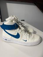 Nike Air Force 1 High wit blauw maat 40,5, Kleding | Dames, Schoenen, Wit, Ophalen of Verzenden, Sneakers of Gympen, Zo goed als nieuw