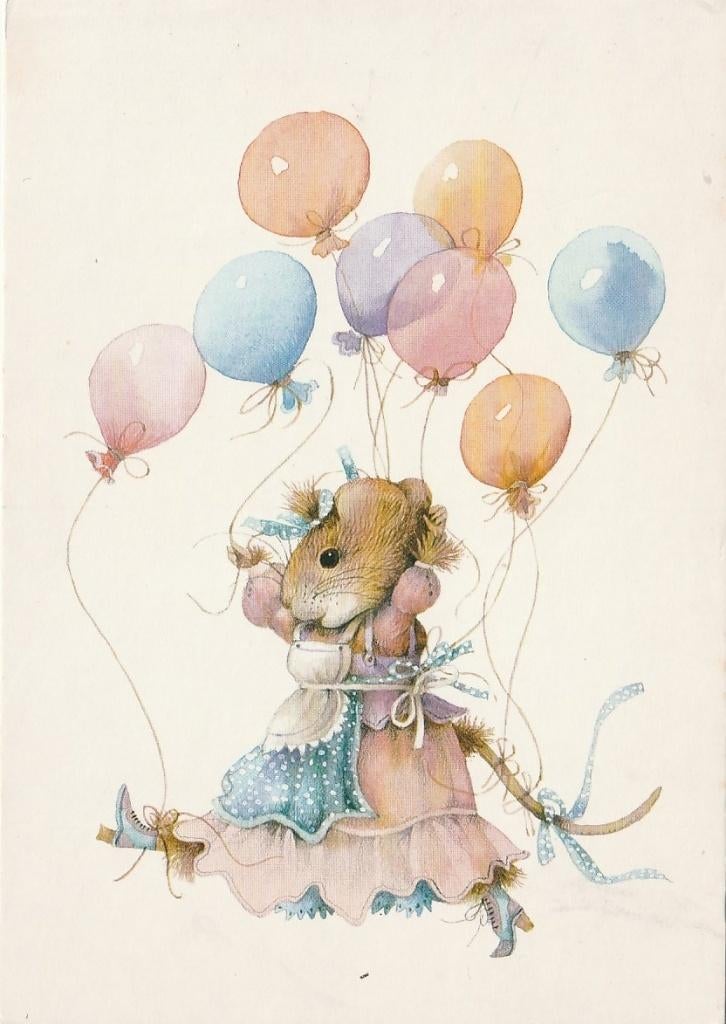 MUIS BALLON TEKN MARJOLEIN BASTIN JAREN 80 ZEER  KAART Kl605, Ophalen of Verzenden, 1980 tot heden, Ongelopen