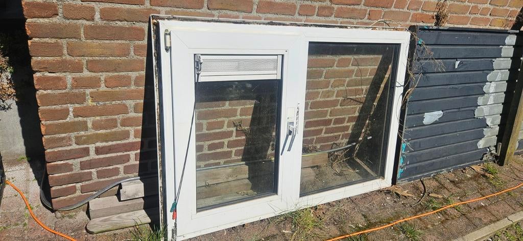 Kozijn met dubbelglas, Ophalen, Gevelraam of Ruit, Gebruikt, 80 tot 120 cm