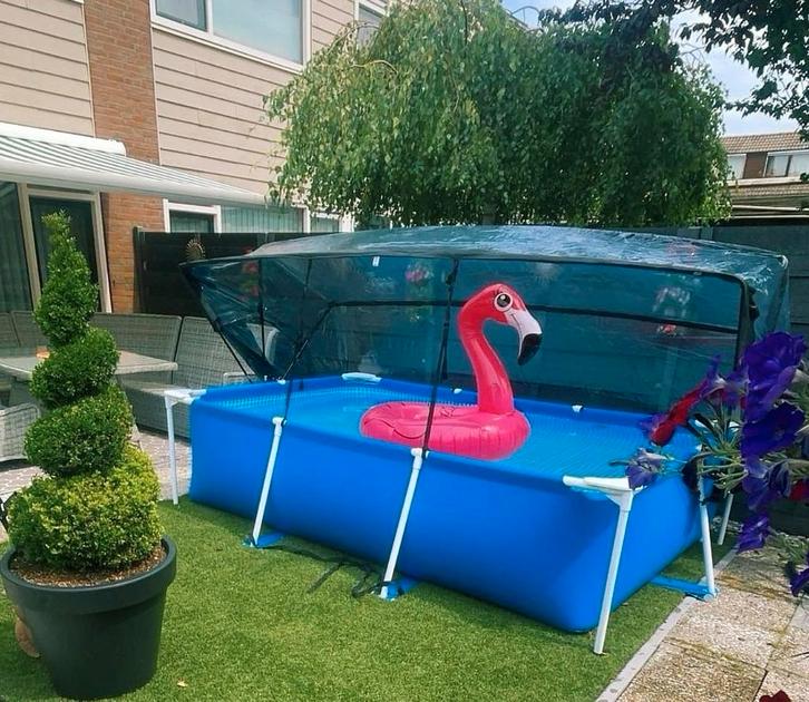 Intex zwembad 2x3m met Exit overkapping en complete set, Tuin en Terras, Zwembaden, Zo goed als nieuw, Opzetzwembad, Minder dan 80 cm