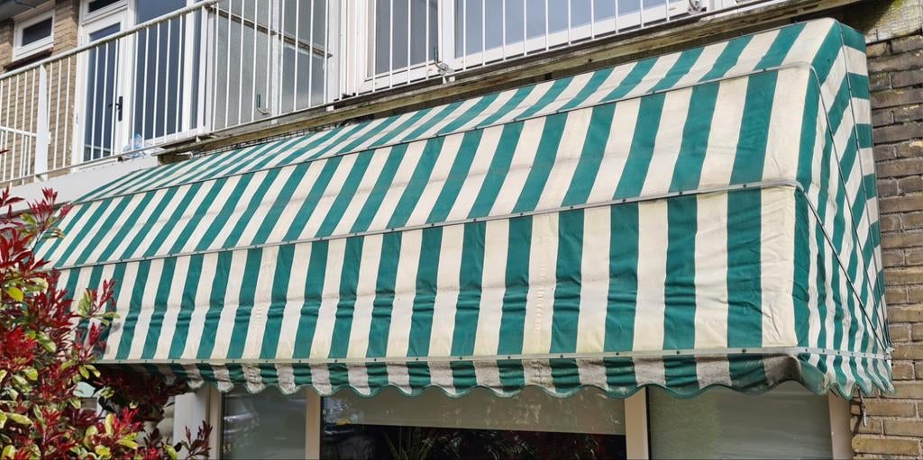 Markies 382cm breed Gratis!, Ophalen, Gebruikt, Markies, 250 cm tot 450 cm