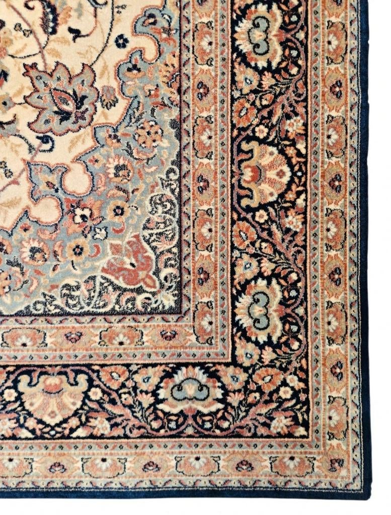 Vintage Perzisch wol vloerkleed Galaxie medallion 200x298cm, Crème, 150 tot 200 cm, Onbekend, 200 cm of meer