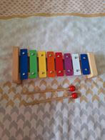 Houten xylofoon met 8 metalen toetsen en 2 stokjes, Ophalen of Verzenden, Gebruikt, Overige typen