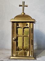 Koperen graf lantaarn, Huis en Inrichting, Woonaccessoires | Kandelaars en Kaarsen, Brons of Koper, ., Ophalen of Verzenden, Zo goed als nieuw