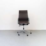 11x Vitra Eames EA 119 Bureaustoel Donkerbruin Leer – Chroom, Niet ingevuld, Bruin, Niet ingevuld, Ophalen of Verzenden