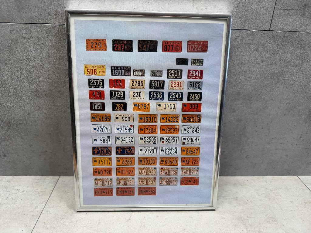 Lijst met kentekenplaten poster - 11354, Verzamelen, Ophalen of Verzenden, Gebruikt, A1 t/m A3, Film en Tv