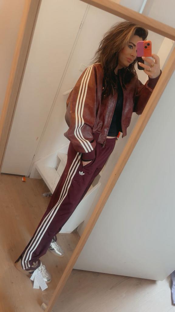 Adidas jack faux leather nieuw l, Ophalen of Verzenden, Nieuw, Maat 42/44 (L), Rood