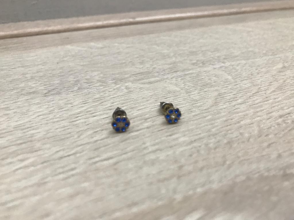 Oorbellen + ketting, Overige materialen, Nieuw, Knopjes of Stekers, Goud