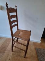 Vintage knopstoel massief eiken met biezen zitting, Ophalen