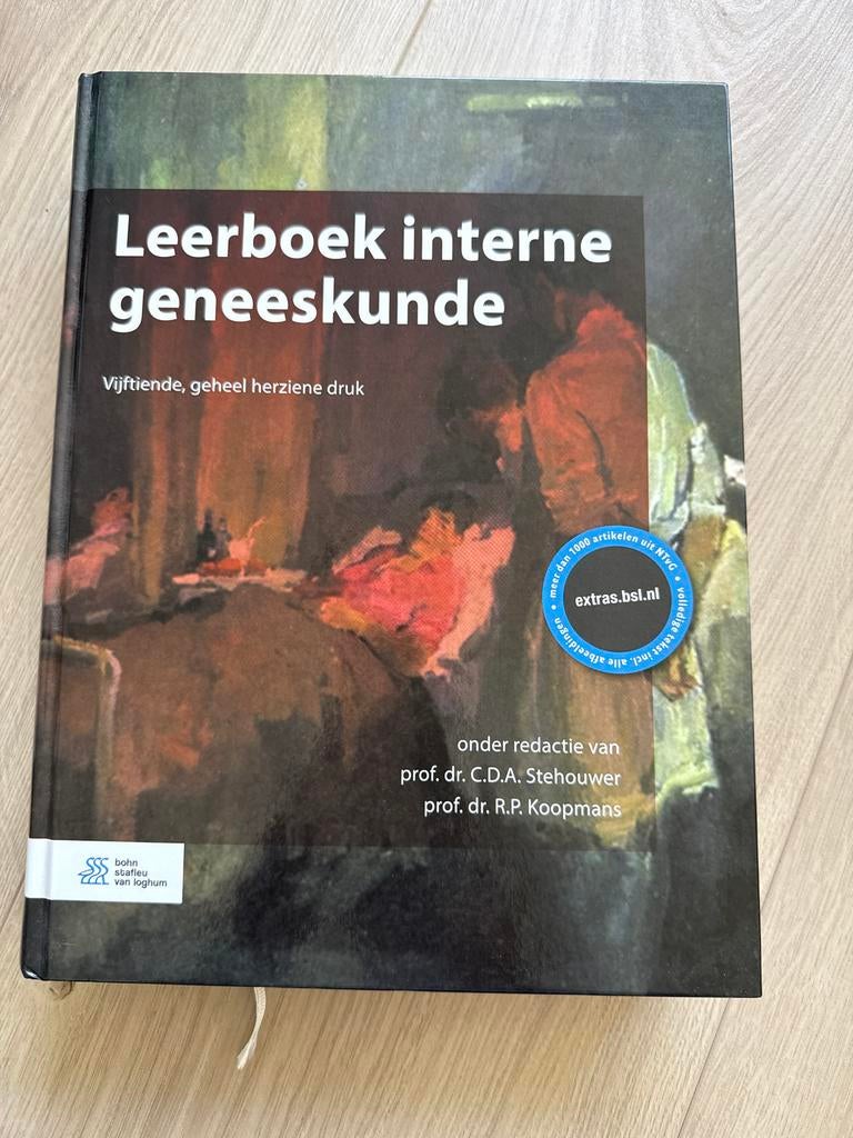 Leerboek interne geneeskunde, Boeken, Studieboeken en Cursussen, Ophalen of Verzenden, Beta, Zo goed als nieuw, WO