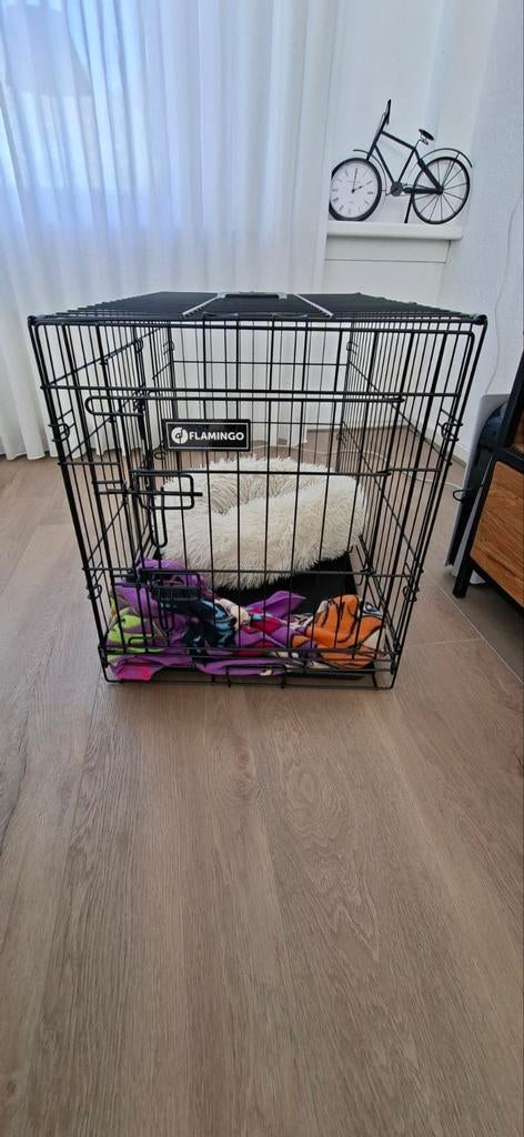 Zgan flamingo hondenbench L76xb50xh55, Ophalen, Zo goed als nieuw