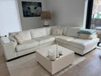 Witte leren hoekbank (gebruikt), Ophalen, Gebruikt, Vierpersoons of meer