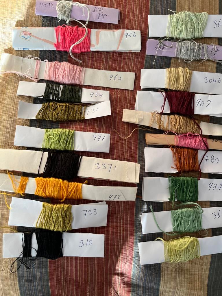 Borduurzijde, restanten 36 kleuren, Verzenden, Borduurgaren of Zijde