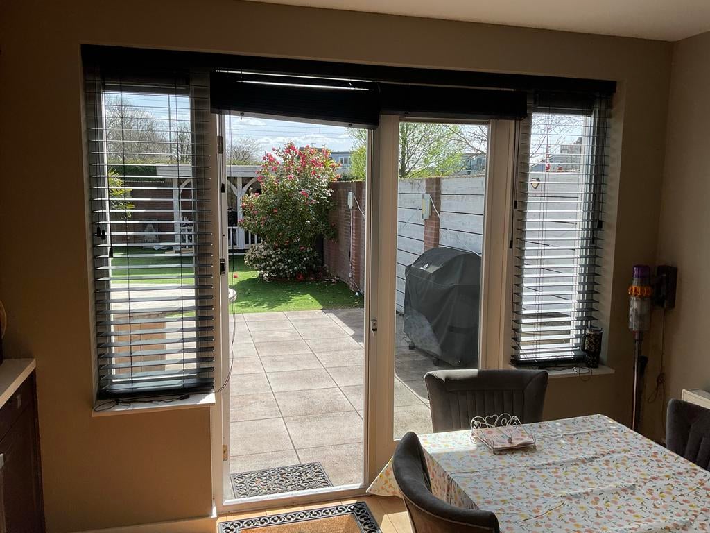 Dubbele tuindeuren met zijramen, Doe-het-zelf en Verbouw, Deuren en Horren, Ophalen, Gebruikt, 120 cm of meer, Buitendeur