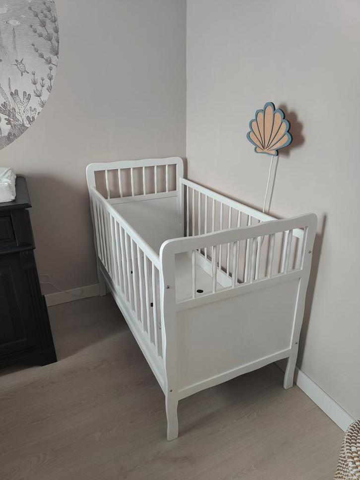 Vintage Hegowa Ledikant 120x60 - Wit, Kinderen en Baby's, Babywiegjes en Ledikanten, Gebruikt, Ledikant, Ophalen