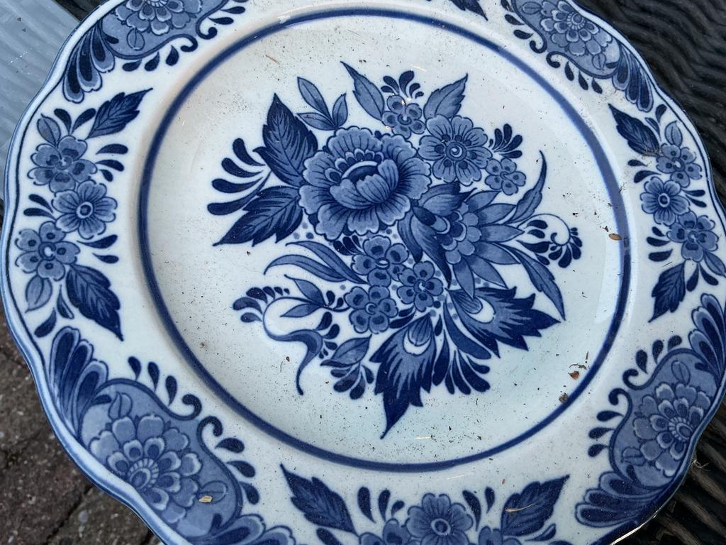 Oude Delftse blauwe borden - Handwerk, Antiek en Kunst, Ophalen of Verzenden