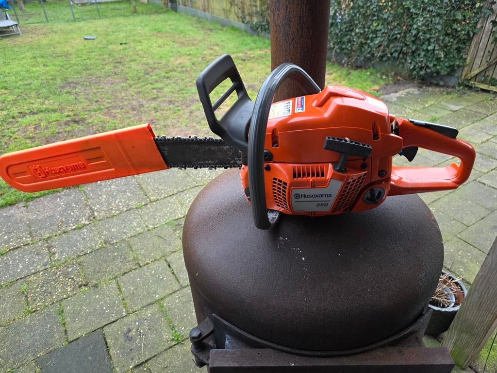 Husqvarna 350 Kettingzaag - Krachtige en Betrouwbaar, Tuin en Terras, Handzagen, Ophalen of Verzenden, Gebruikt, Overige typen