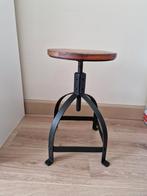 Industriele kruk, Huis en Inrichting, Krukjes, Verzenden, Hout