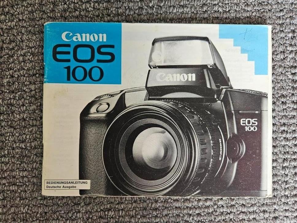 Handleiding Canon EOS 100 analoge camera (Duitstalig)., Ophalen of Verzenden, Gebruikt, Spiegelreflex, Canon