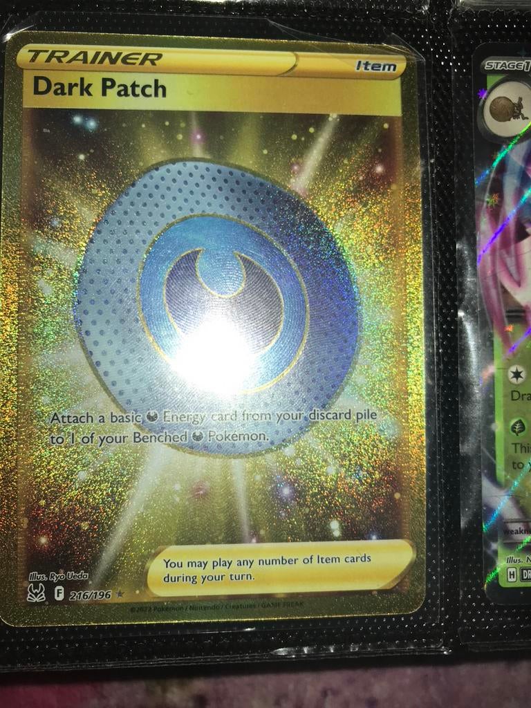 Pokémon Dark Patch Trainer kaart 216/196, Ophalen of Verzenden, Gebruikt, Losse kaart, Foil