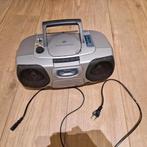 Philips Cassette Recorder met CD-speler en Radio, Philips, Tuner of Radio, Draagbaar, Ophalen of Verzenden