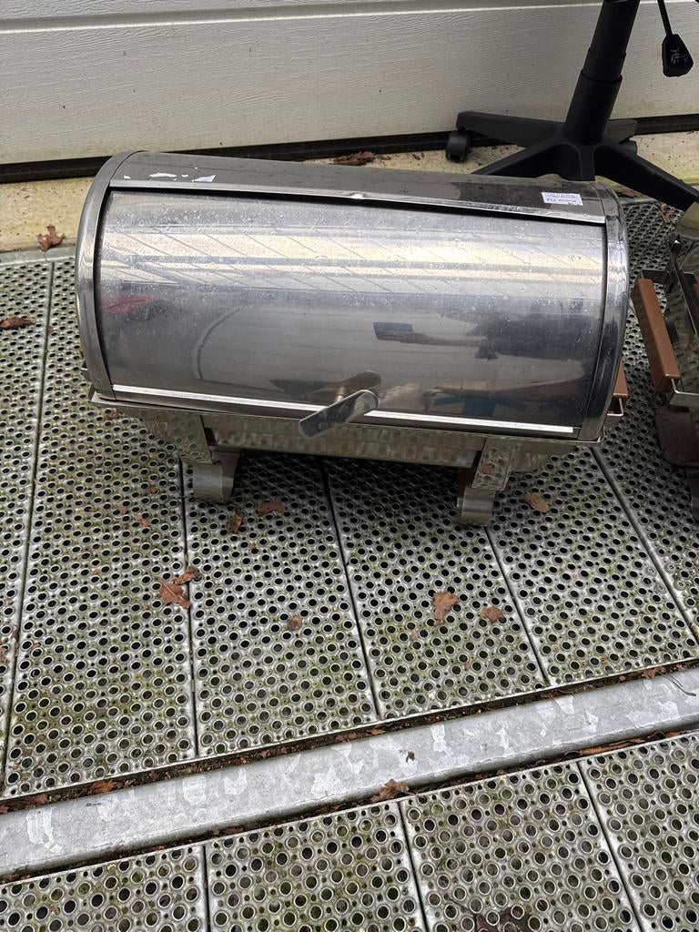 RVS Chafing dish met rolkap, Ophalen, Gebruikt, Overige typen
