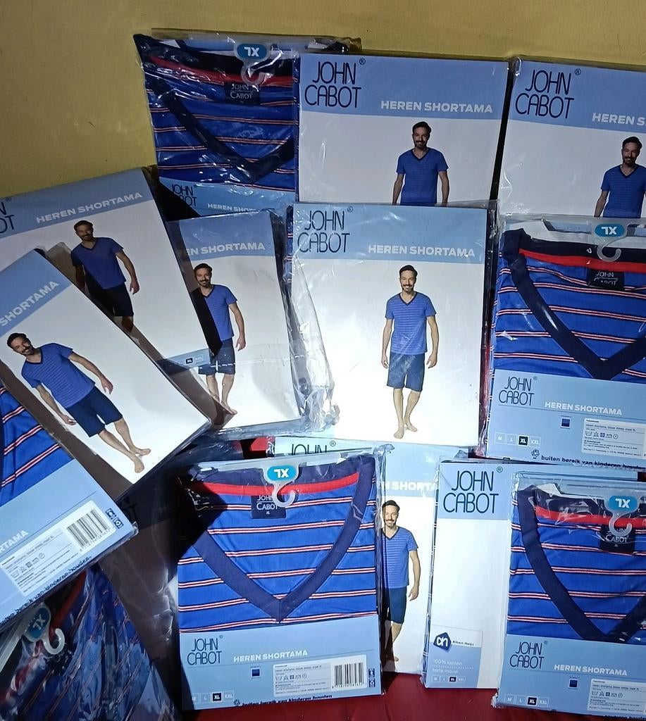 John Cabot ZomerPyama Katoen XL. Korte mouw en pijp. Per set, Ophalen of Verzenden, Nieuw, John Cabot