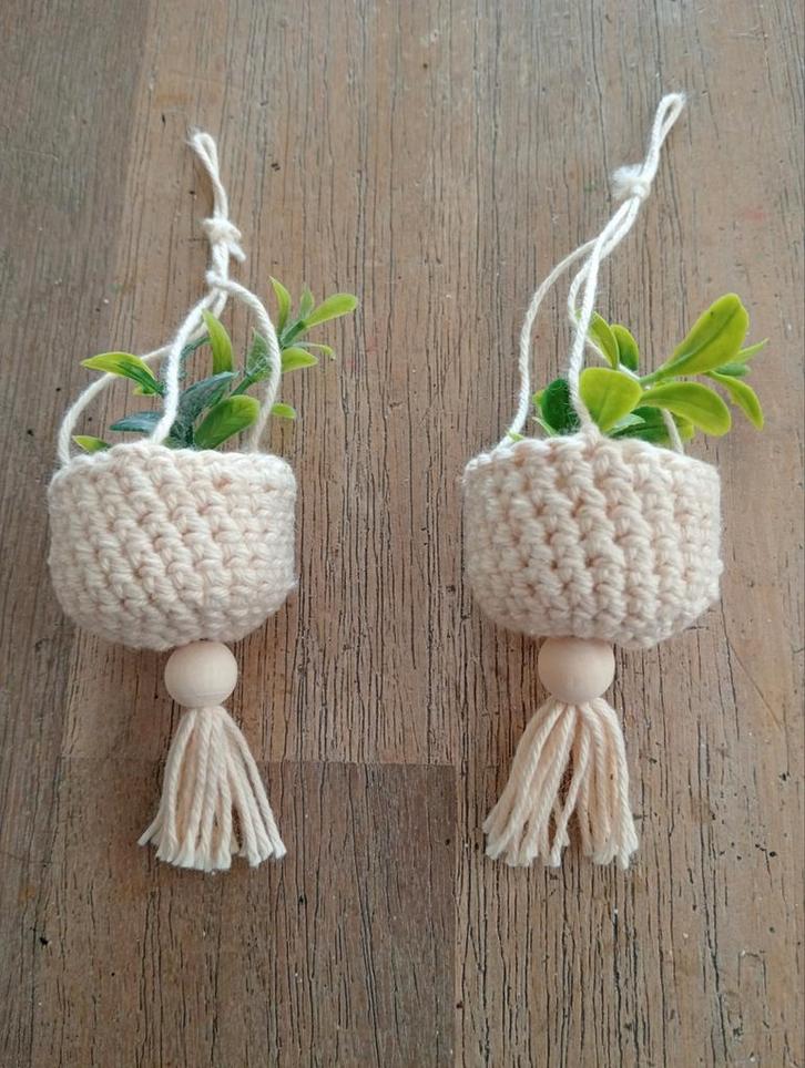 Plantenhanger met plantje muizenhuis poppenhuis, Verzamelen, Poppenhuizen en Toebehoren, Nieuw, Poppenhuis, Ophalen of Verzenden