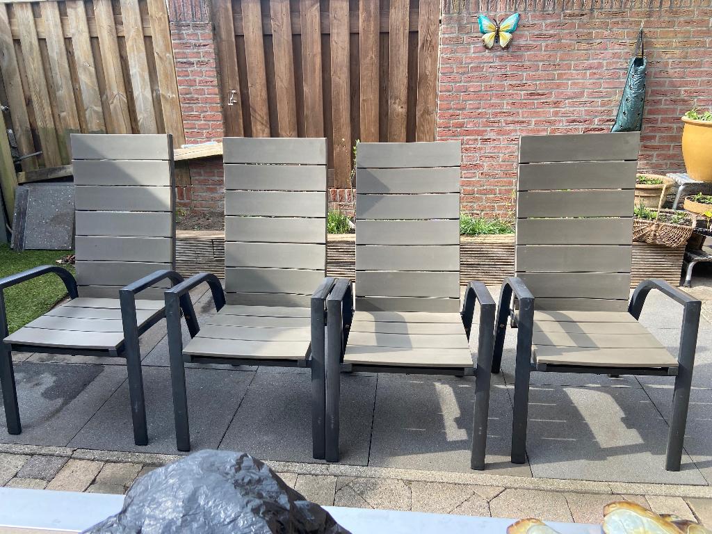 tuinstoelen, Ophalen, Gebruikt, Kunststof, Verstelbaar