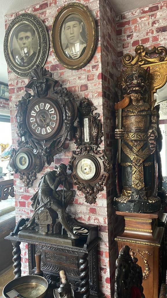 Bizar mooi houten beeld met kris, Antiek en Kunst, Ophalen of Verzenden